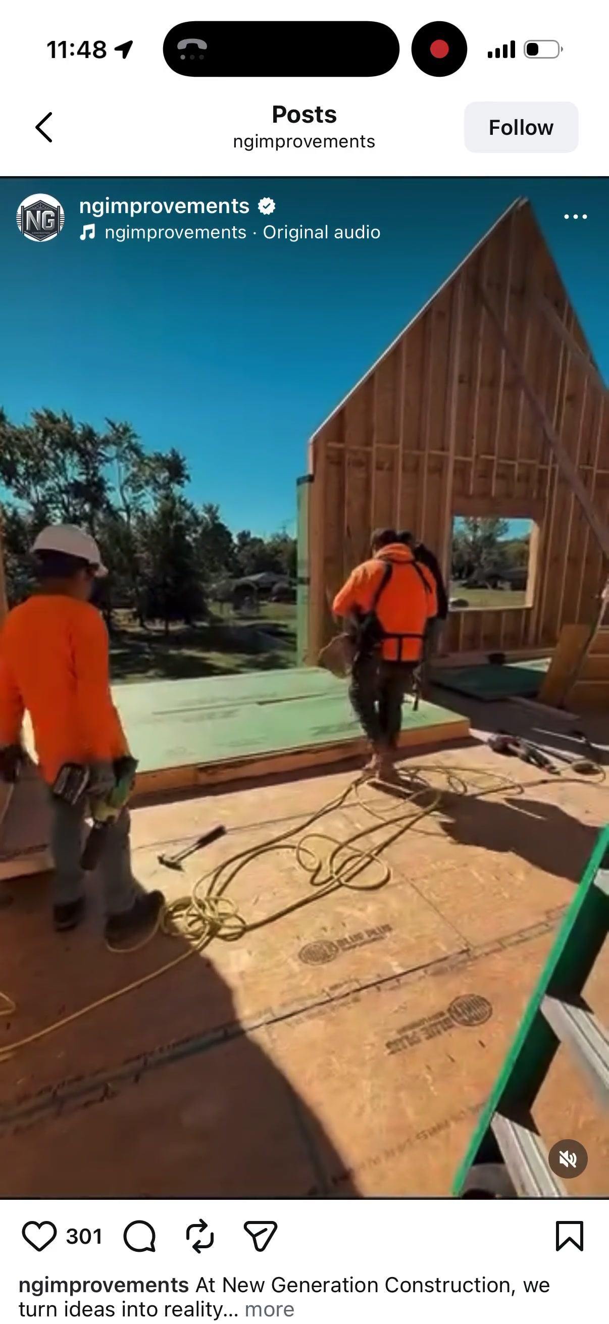 NG Construction project walkthrough video
